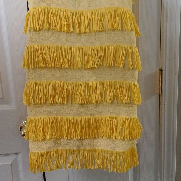 Madderson London RARE yellow fringe flapper dress Sz 6 UK Sz 2 US  NWOT - Picture 5 of 7